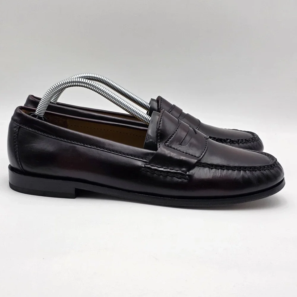 COLE HAAN Pinch Penny Loafer BURGUNDY Slip-On Dress‎ Shoes 03504 Men's 9.5 D